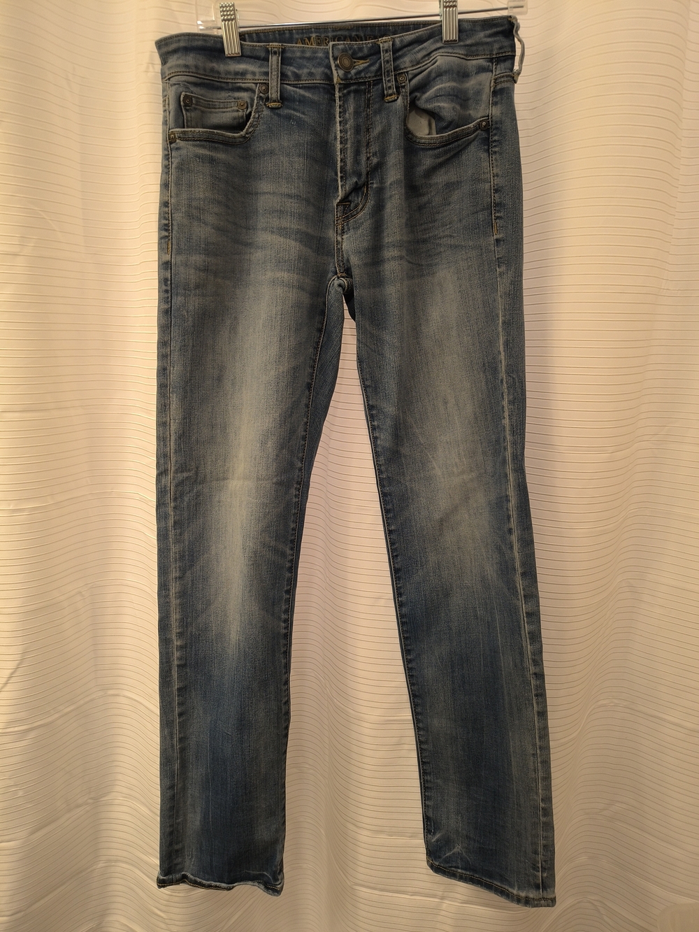 American Eagle Outfitters Slim Straight Light Blue Washed Jeans